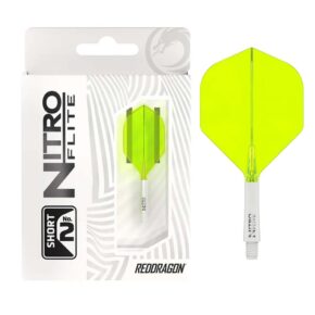Misaladejuegos Plumas Red Dragon Nitro Flite System White Yellow NO2 Short X0975 - Imagen 5