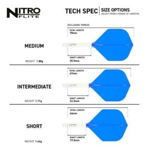 Misaladejuegos Plumas Red Dragon Nitro Flite System White Blue NO2 Intermediate X0973 - Imagen 7