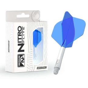 Misaladejuegos Plumas Red Dragon Nitro Flite System White Blue NO2 Medium X0974 - Imagen 3