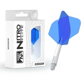 Misaladejuegos Plumas Red Dragon Nitro Flite System White Blue NO2 Short X0972 - Imagen 6