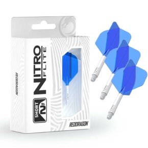 Misaladejuegos Plumas Red Dragon Nitro Flite System White Blue NO2 Short X0972 - Imagen 7