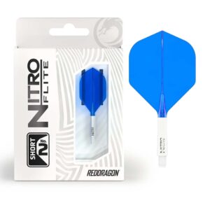 Misaladejuegos Plumas Red Dragon Nitro Flite System White Blue NO2 Short X0972 - Imagen 8