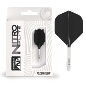 Misaladejuegos Plumas Red Dragon Nitro Flite System White Black NO2 Intermediate X0970 - Imagen 8