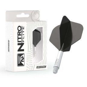 Misaladejuegos Plumas Red Dragon Nitro Flite System White Black NO2 Short X0969 - Imagen 6
