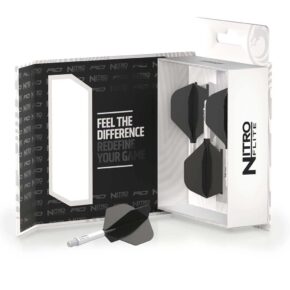Misaladejuegos Plumas Red Dragon Nitro Flite System White Black NO2 Medium X0971 - Imagen 4