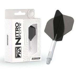 Misaladejuegos Plumas Red Dragon Nitro Flite System White Black NO2 Medium X0971 - Imagen 6