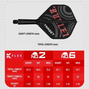 Misaladejuegos Plumas Target K-Flex No.2 Standard Intermediate Stephen Bunting The Bullet - Imagen 4
