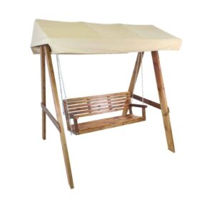 Misaladejuegos Balancín de jardín Masgames Elna L con techo de lona y sin cojín MA902002