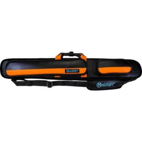 Misaladejuegos Funda taco billar Molinari Retro Flat 86cm 2P-4F Negro Naranja MC-AC-RFB-2B/4S-BK