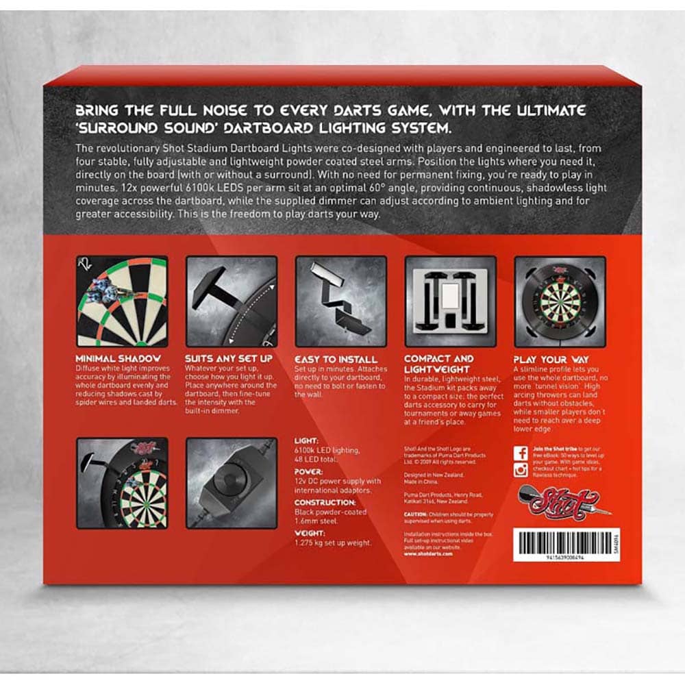 Misaladejuegos Iluminación Shot Stadium Dartboard Light SH-SM4096 - Imagen 6