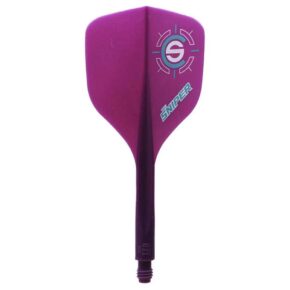 Misaladejuegos Plumas Condor Axe Shape 120 The Sniper Morado S 18.0mm 3 Uds.
