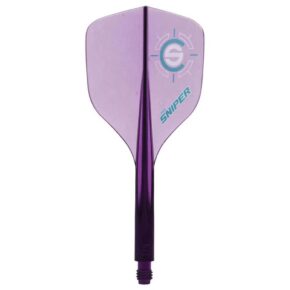 Misaladejuegos Plumas Condor Axe Shape 120 The Sniper Morado Transparente M 24.0mm 3 Uds.