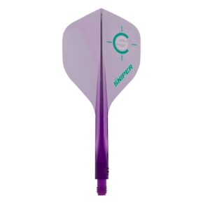 Misaladejuegos Plumas Condor Axe Standard 120 The Sniper Morado Transparente M 24.0mm 3 Uds.