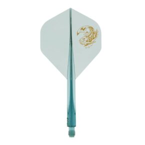 Misaladejuegos Plumas Condor Axe Standard Kinshachi Azul Transparente XL 37.5mm 3 Uds.