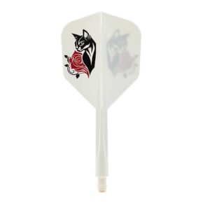 Misaladejuegos Plumas Condor Axe Shape Black Cat Blanco M 27.5mm 3 Uds.