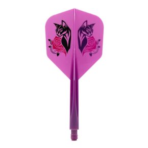 Misaladejuegos Plumas Condor Axe Shape Black Cat Morado L 33.5mm 3 Uds.