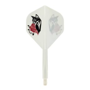 Misaladejuegos Plumas Condor Axe Standard Black Cat Blanco S 21.5mm 3 Uds.