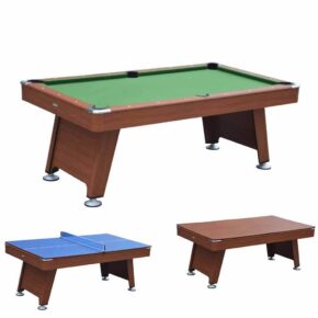 Misaladejuegos Mesa de Billar 3 en 1 Marron 2237