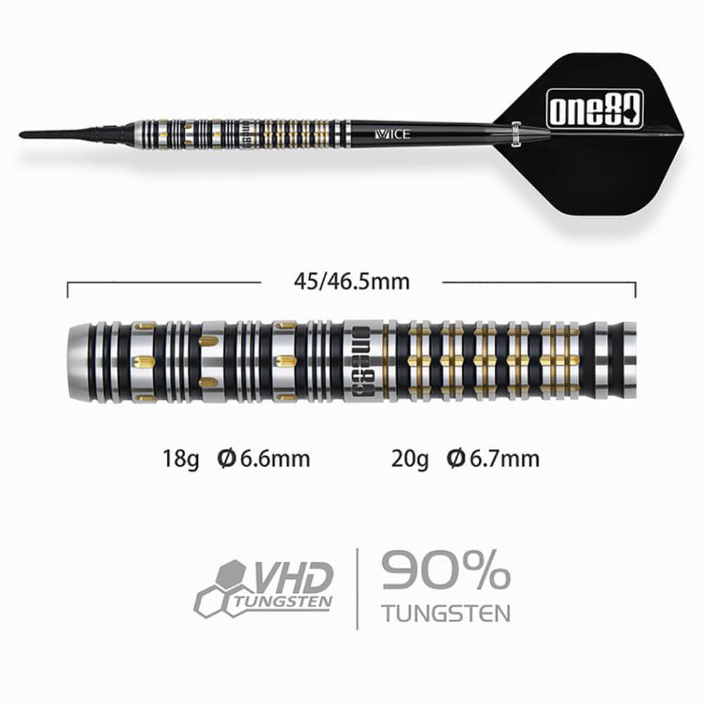Misaladejuegos Dardos One80 Boris Koltsov Signature Dart Softip 18g 90% 9733 - Imagen 2