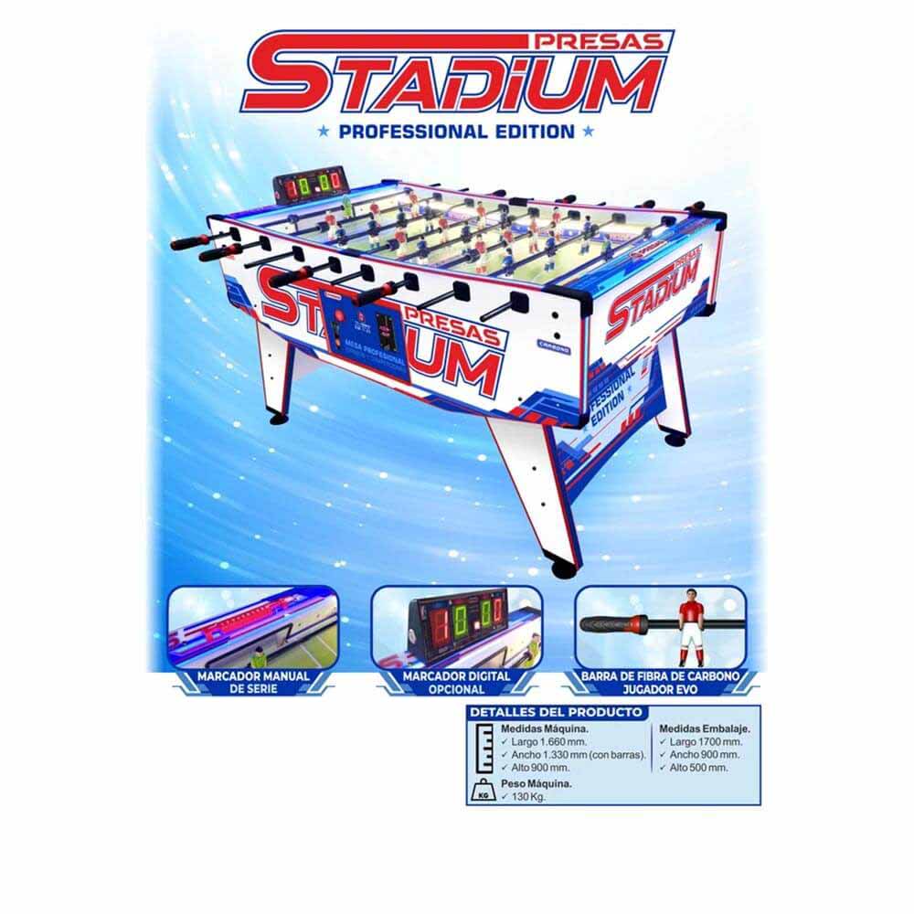 Misaladejuegos Futbolin Presas Stadium Home Jugador Metal - Imagen 2